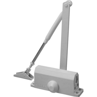 Доводчик дверной ЗУБР "Профессионал", для дверей массой до 80 кг, цвет белый {37911-80}