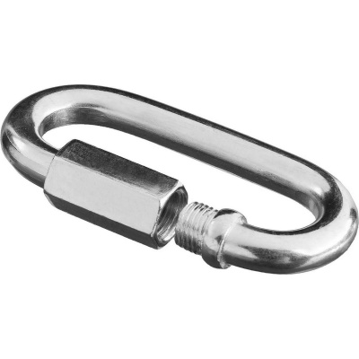 Карабин винтовой с муфтой, 10мм, 10 шт, оцинкованный, ЗУБР {4-304535-10}