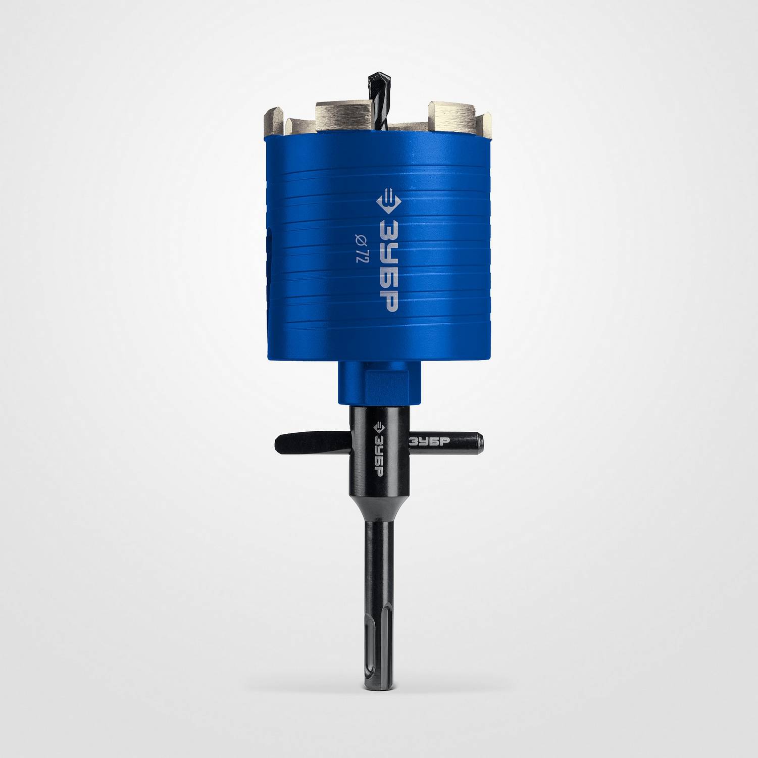 ЗУБР  АСК d 72 мм (М16; рабочая глубина 75 мм, лазерная сварка), алмазная сегментная коронка для подрозетников, Профессионал {29875-72}