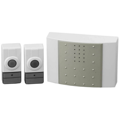 Звонок СВЕТОЗАР "ЛИРА" радиочастотный беспроводной, 16 мелодий, 2 кнопки, 4,5В {SV-58062-2}