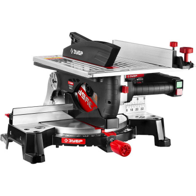 ЗУБР  ЗПТК-255-1800 пила торцовочная комбинированная, d 250 х 30 мм, 1800 Вт {ЗПТК-255-1800}