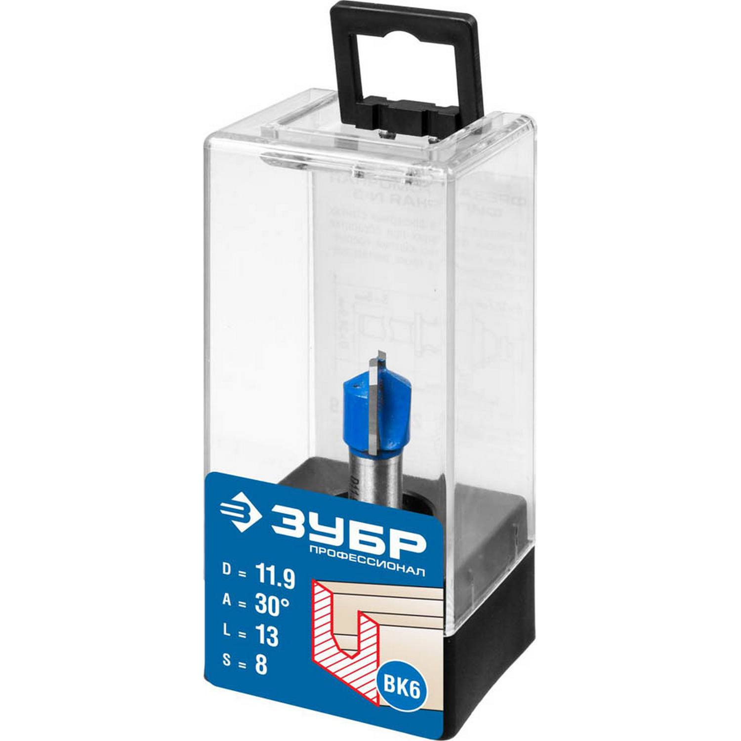 ЗУБР 11,9x13мм, фреза пазовая фасонная №3 {28742-11.9-30}