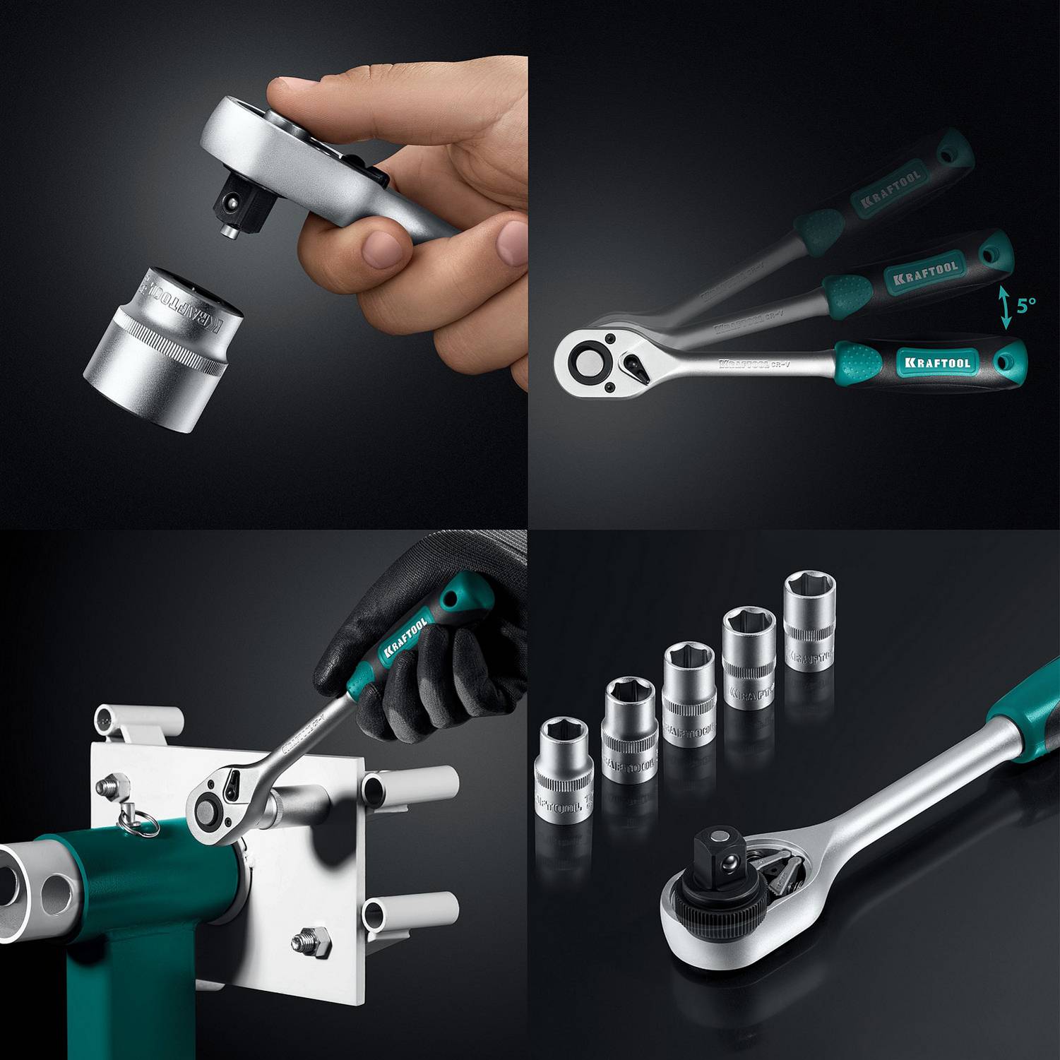 KRAFTOOL  GRAND-99, 99 предм., (1/2"+1/4"), Универсальный набор инструмента  {27978-H99}
