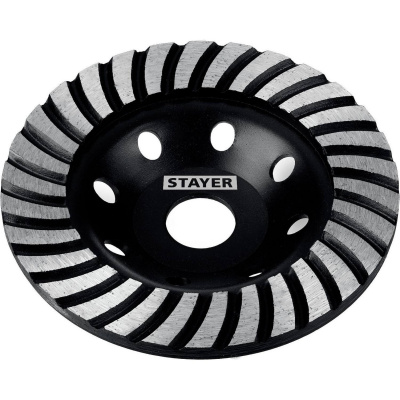 STAYER  Turbo d 125 мм, Сегментированная алмазная шлифовальная чашка  {33380-125_z02}