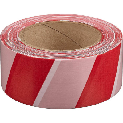 Сигнальная лента, цвет красно-белый, 50мм х 200м, ЗУБР Мастер {12240-50-200}