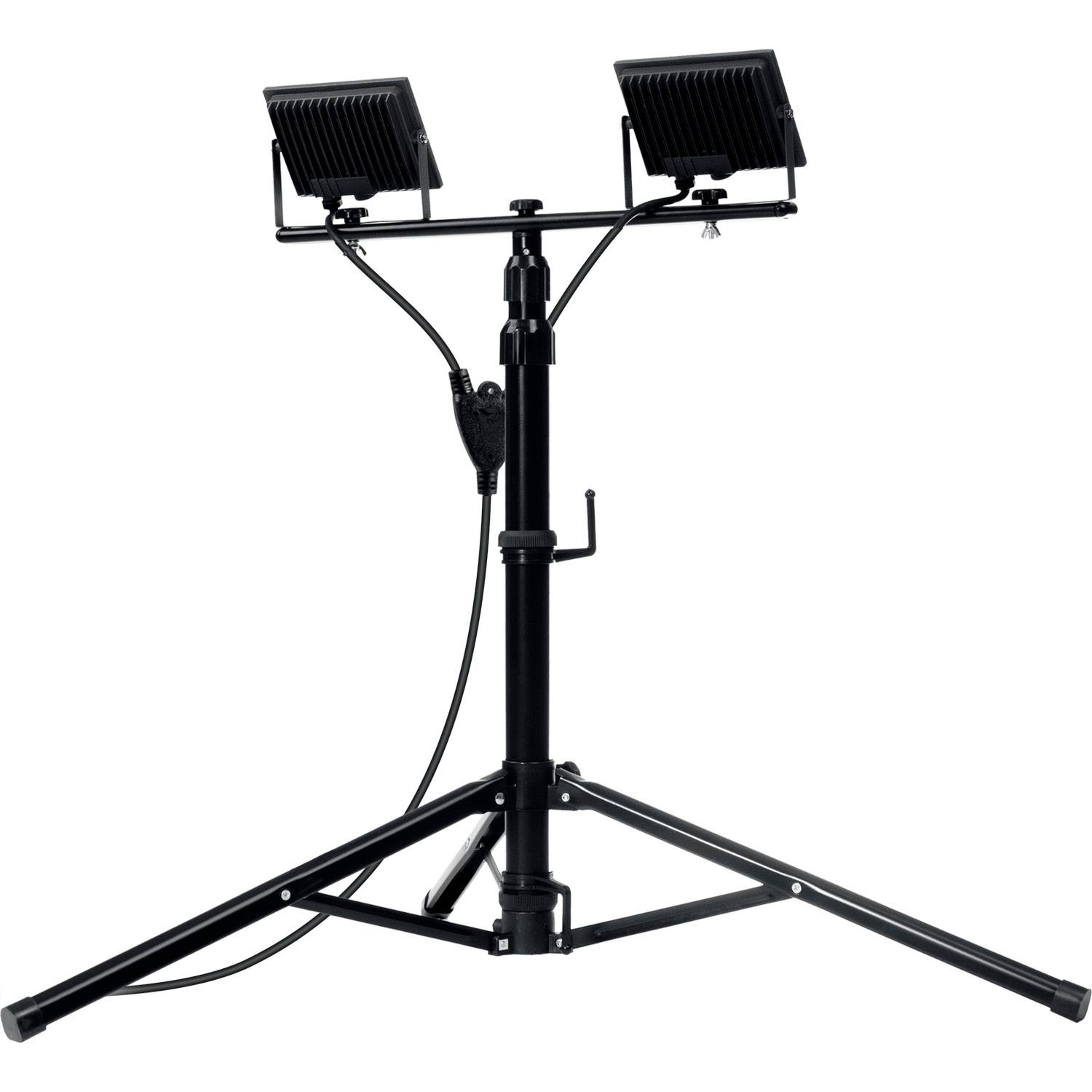 ЗУБР  ПСК 30х2, 2 х 30 Вт, 6500 К, IP 65, 1.6 м, светодиодные прожекторы  на штативе, Профессионал (57145-2-30)