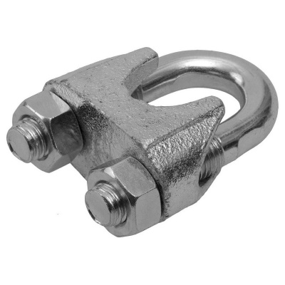 Зажим троса DIN 741, 6мм, 80 шт, оцинкованный, ЗУБР Профессионал {4-304415-06}