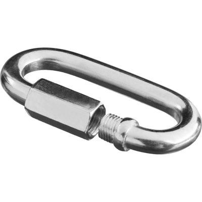 Карабин винтовой с муфтой, 12мм, 1 шт, оцинкованный, ЗУБР {304536-12}