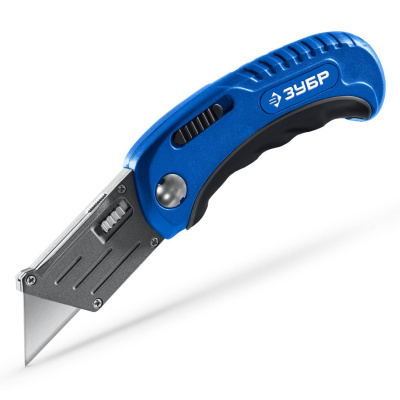 ЗУБР  Компакт-А24, универсальный складной нож с трапециевидным лезвием  (09226)