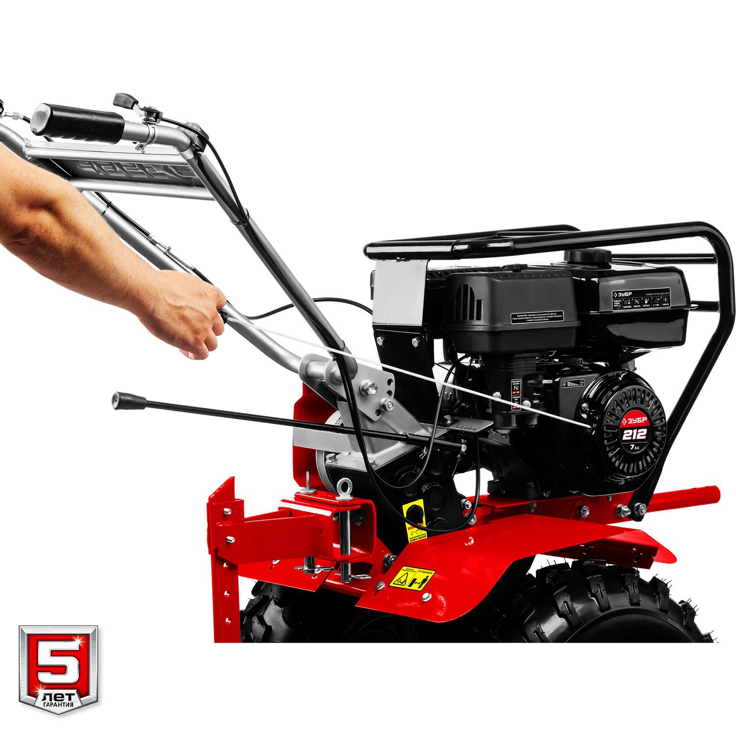 ЗУБР МТУ-450 мотоблок бензиновый усиленный, 212 см3 {МТУ-450}