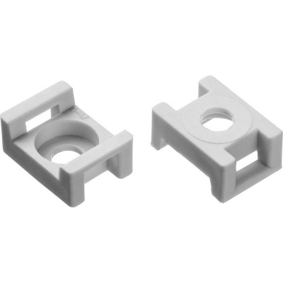 Площадка под хомут-стяжку усиленная ПХС-У белая, 16 x 23 мм, 100 шт, нейлоновая, ЗУБР {30920}