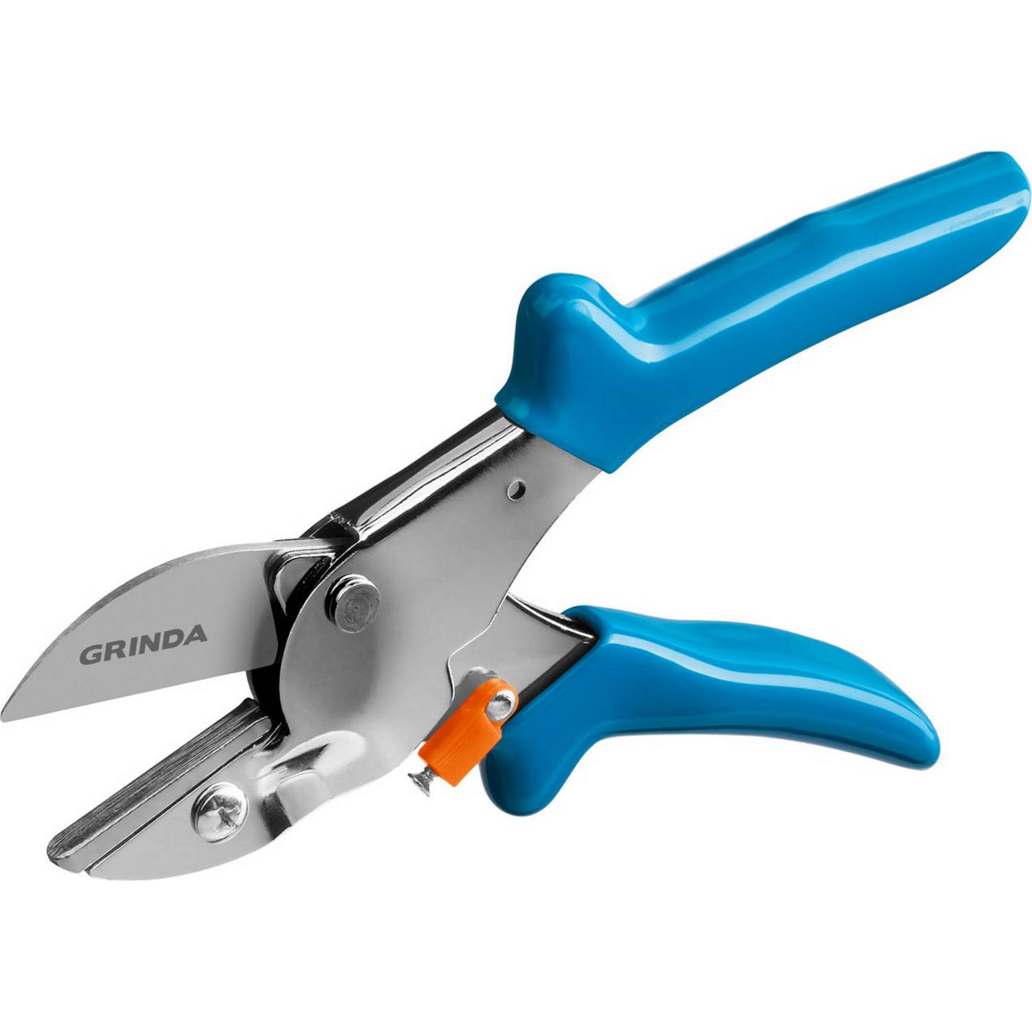 GRINDA  P-44, 190 мм, закаленная сталь, стальные рукоятки, покрытие ПВХ, контактный секатор, PROLine (423444)