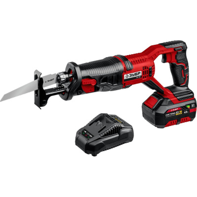 ЗУБР 18В, 1 АКБ (4Ач), в коробке, пила сабельная. СПЛ-185-41 {СПЛ-185-41}