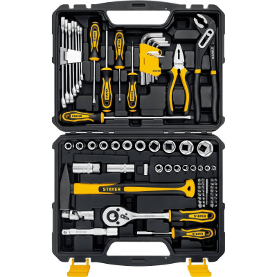 STAYER  UNIVERSAL 83, 83 предм., (1/2"+ 1/4"), универсальный набор инструмента, Professional (27710-H83)