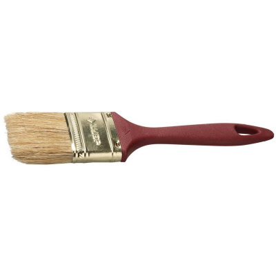 ЗУБР  УНИВЕРСАЛ, КП-11 75 мм, 3", светлая натуральная щетина, пластмассовая ручка, плоская кисть (4-01011-075)