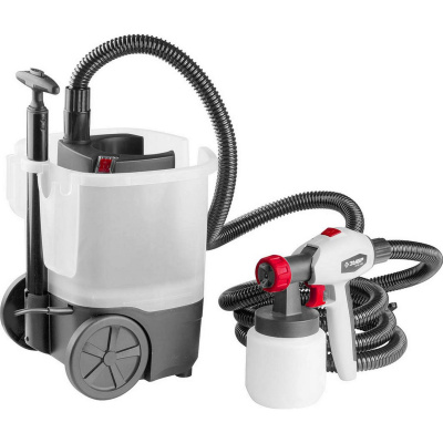 Краскопульт (краскораспылитель) электрич, ЗУБР КПЭ-750, HVLP, 0.8л, краскоперенос 0-800мл/мин,вязкость краски 100 DIN/сек, сопло 2.6мм, 750Вт