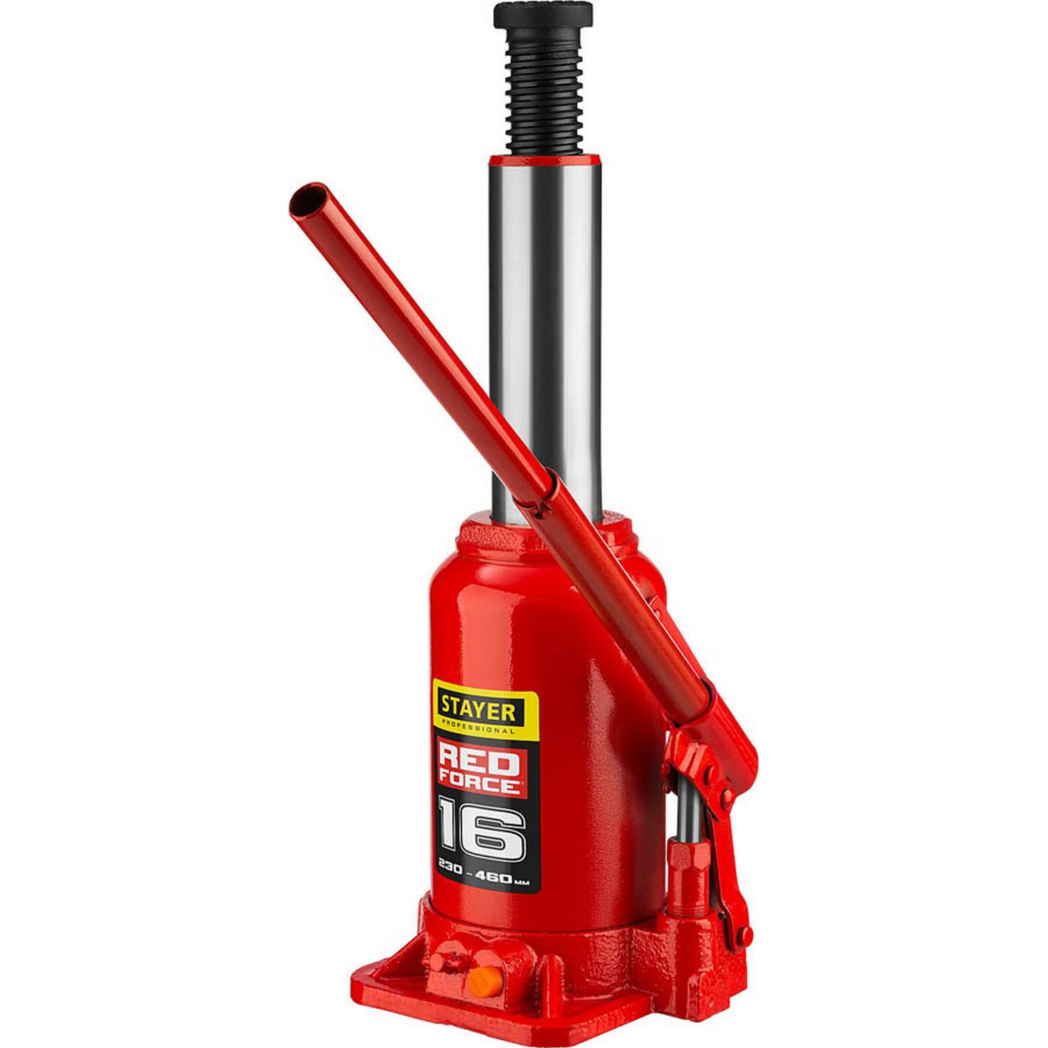 STAYER RED FORCE 16т 230-460мм домкрат бутылочный гидравлический {43160-16_z01}