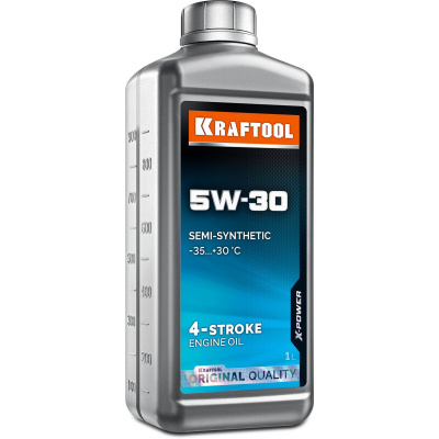 KRAFTOOL  5W-30, 1 л, зимнее полусинтетическое масло для 4-тактных двигателей  {41511-1}