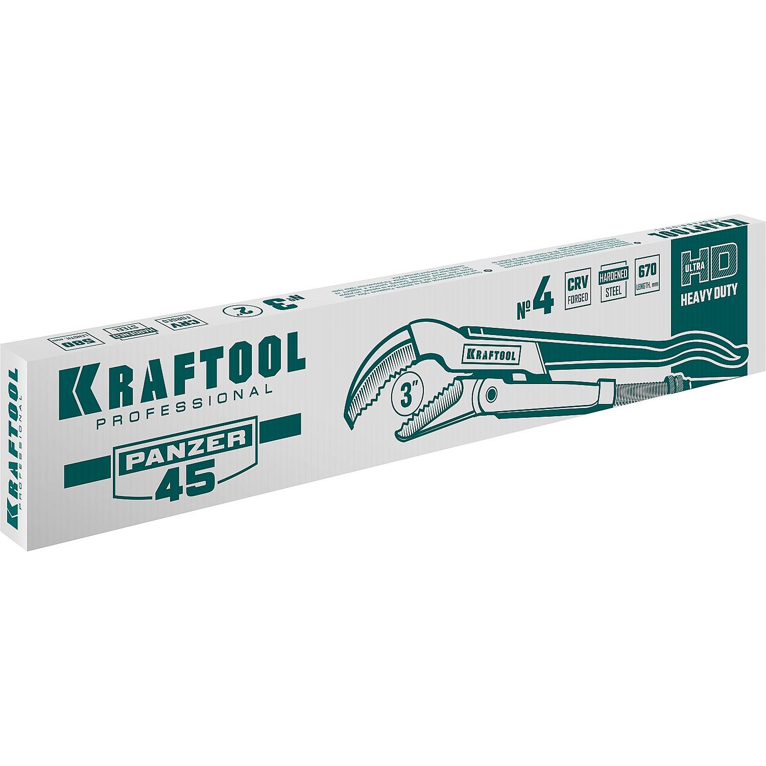 KRAFTOOL PANZER-45, №4, ключ трубный, изогнутые губки {2735-30_z02}