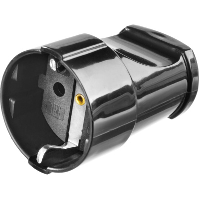 Розетка MAXElectro электрическая, 16А/220В, с заземлением, черная, STAYER {55180-B}