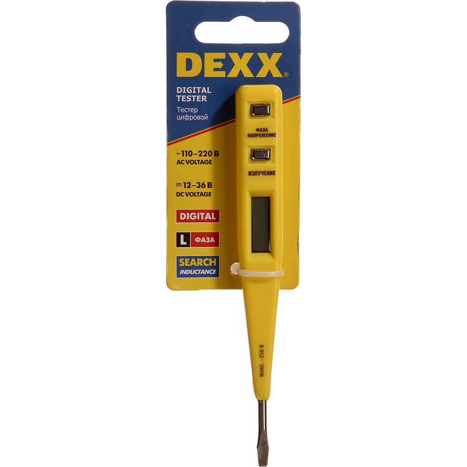 Тестер напряжения DEXX, 12-220В, 130мм {45270}