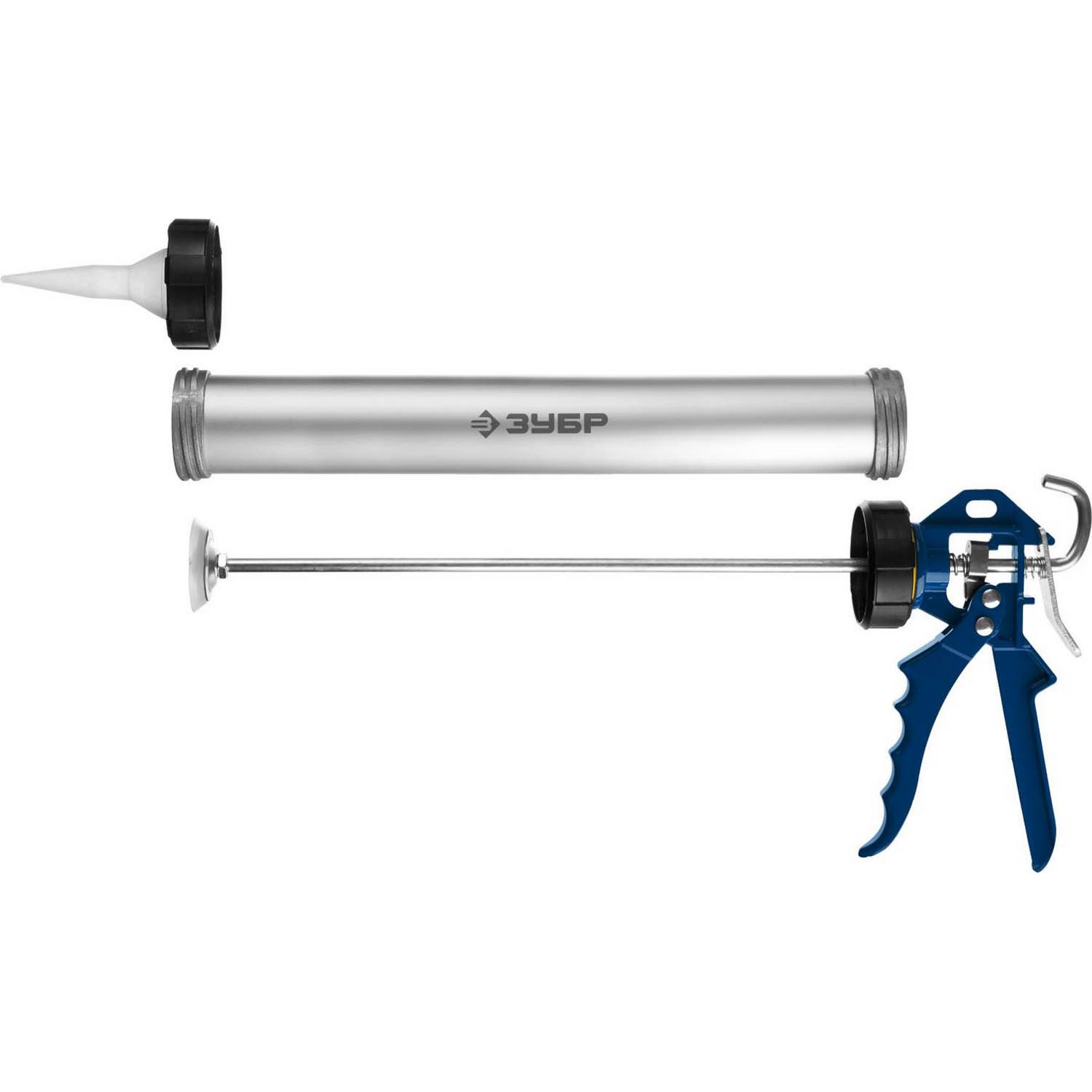ЗУБР 600 мл универсальный закрытый пистолет для герметика, алюминиевый корпус, серия Профессионал {06633-60}