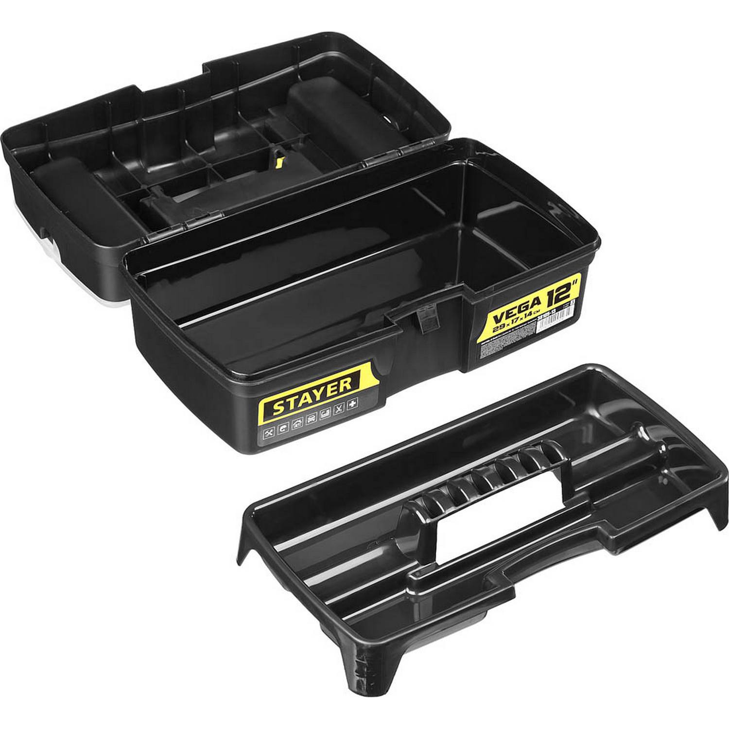 Ящик для инструмента "VEGA-12" пластиковый, STAYER {38105-13_z03}