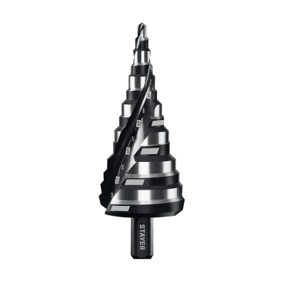 STAYER Pro-Max 4-39мм, 14 ступеней, винтовая спираль, сверло ступенчатое {29661-4-39-14}