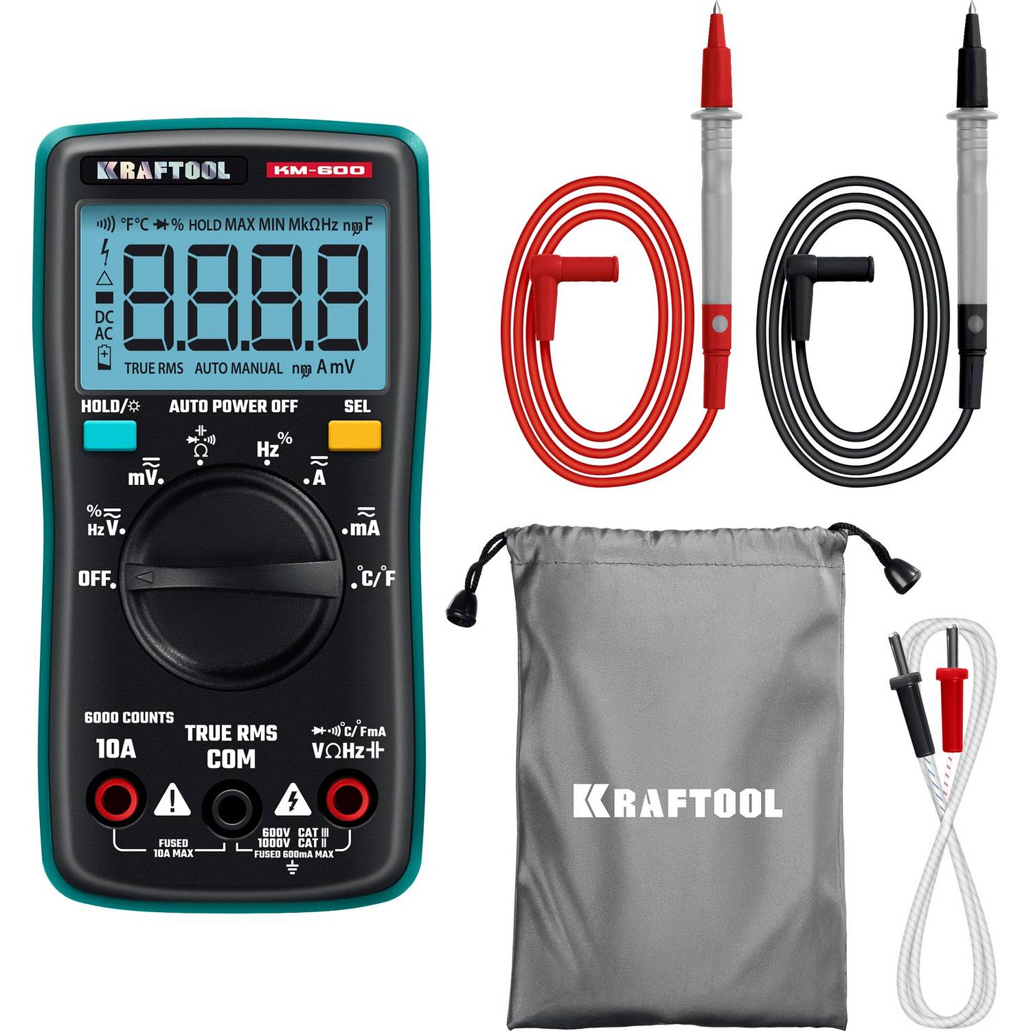 KRAFTOOL  KM-600 цифровой мультиметр  {59854}