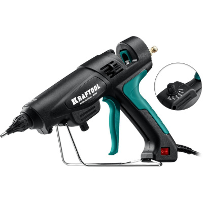 KRAFTOOL  Industrial 400, d 11 - 12 мм, 50 г/мин, 130 - 230°C, электрический термоклеевой пистолет (06843-300-12)