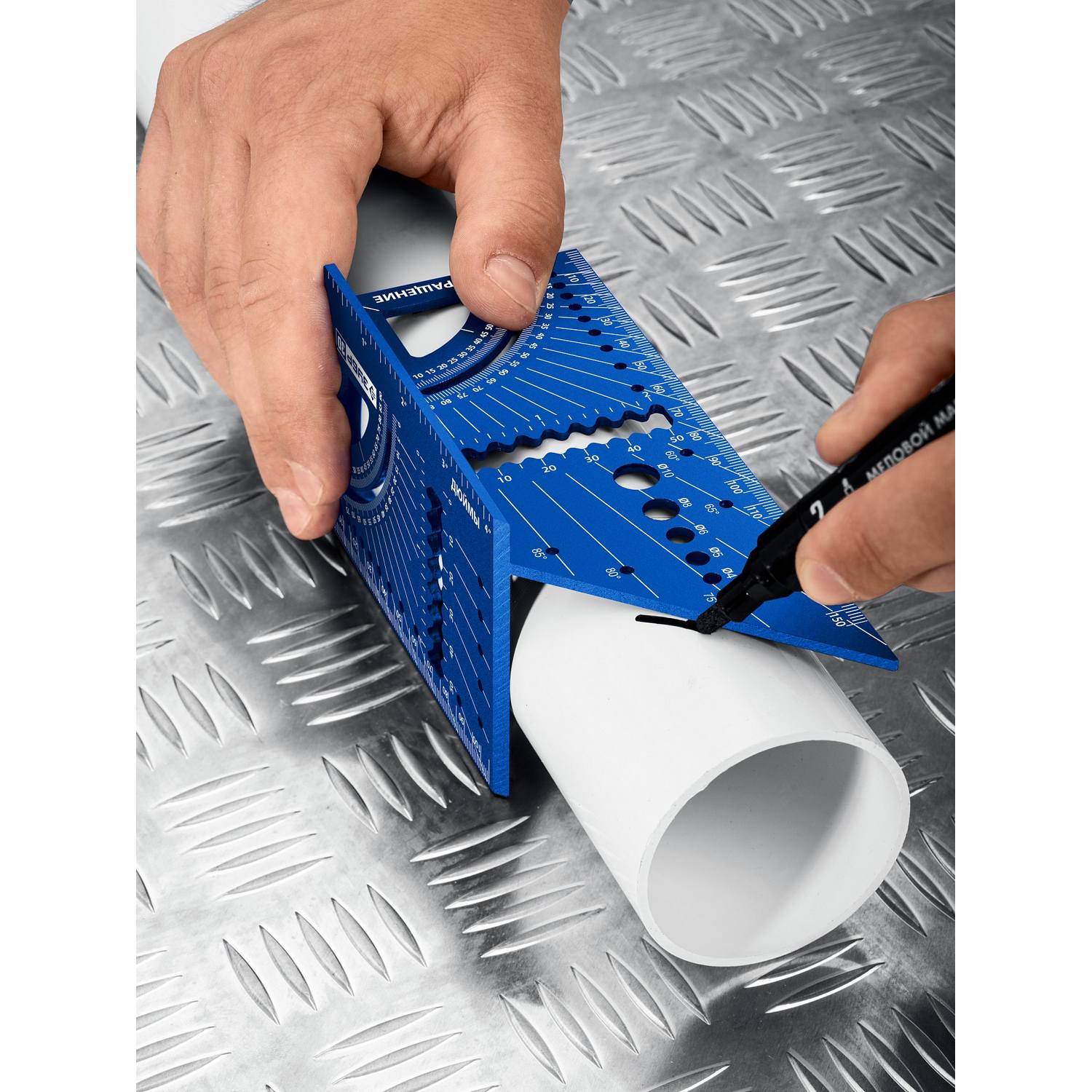 Угольник многофункциональный ЗУБР 3D, 7-в-1 {34399}