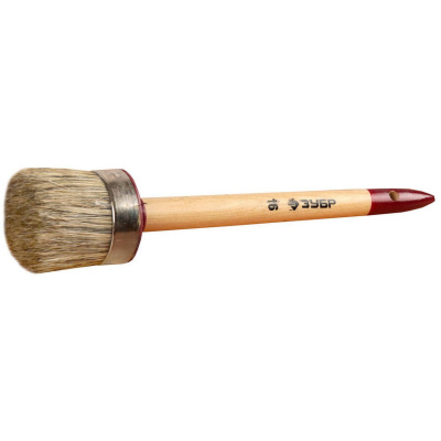 ЗУБР  УНИВЕРСАЛ, 55мм, светлая натуральная щетина, деревянная ручка, все виды ЛКМ, круглая кисть (01501-55)