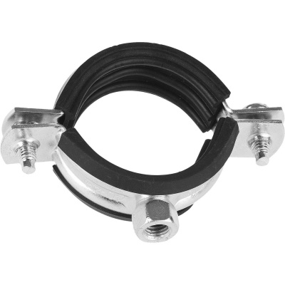 Хомут трубный с гайкой, 1/2", 1шт, оцинкованный, ЗУБР {37850-20-24-1}