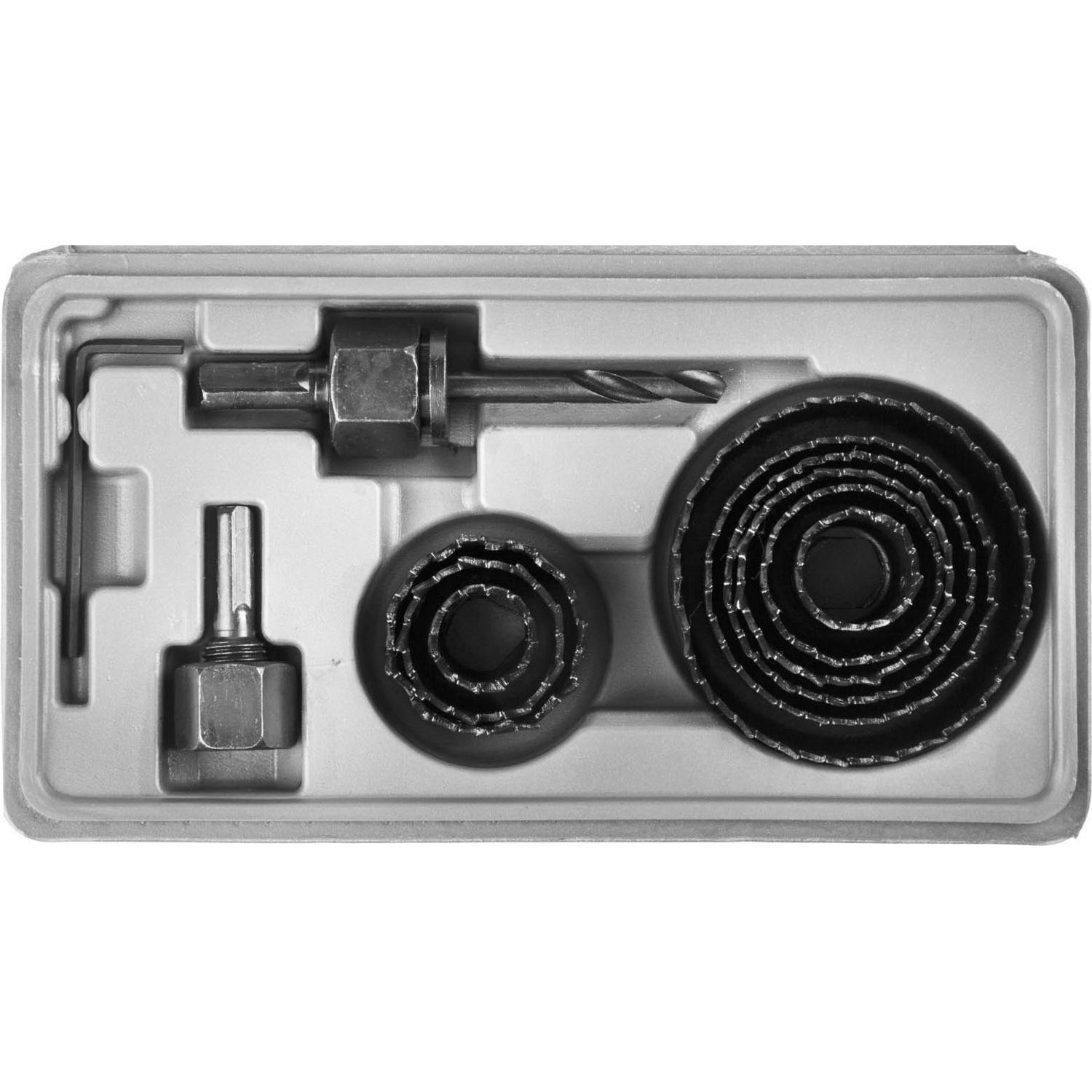 STAYER Maxcut 9шт, набор кольцевых коронок по дереву 11-64мм {29600-H11}