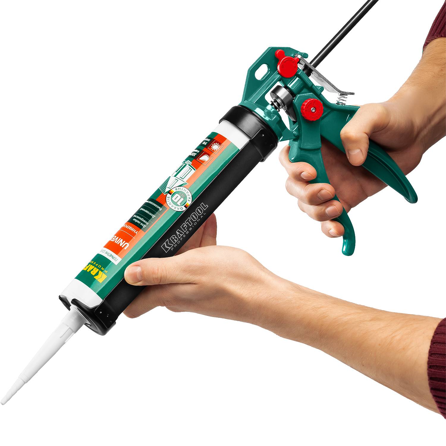 KRAFTOOL EXPERT 4-in-1  усиленный cкелетный поворотный пистолет для герметика, 310 мл {06675}