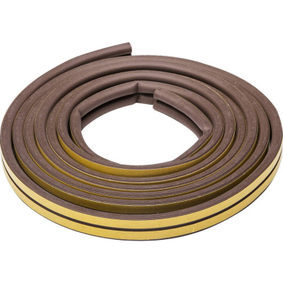 Уплотнитель ЗУБР резиновый самоклеящийся профиль "D", коричневый, 6м {40930-006}