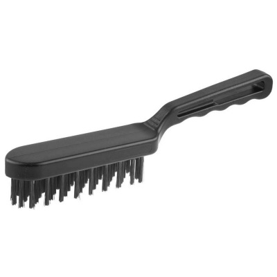 Щетка ЗУБР "ЭКСПЕРТ" проволочная стальная большая с пластмассовой ручкой, 5 рядов {35011-5_z01}