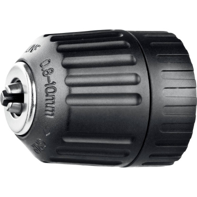 Патрон быстрозажимной STAYER для дрели, 10 мм, посадочная резьба 3/8", Д 0,8-10мм, пластиковый корпус