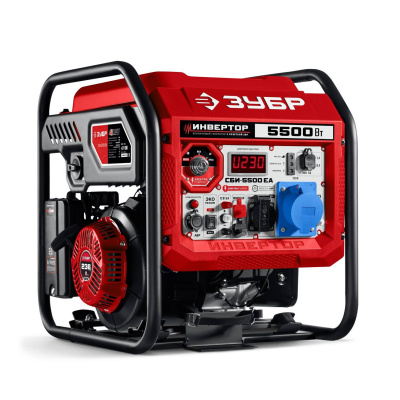 ЗУБР  5500 Вт, инверторный генератор с электростартером и розеткой АВР  (СБИ-5500ЕА)