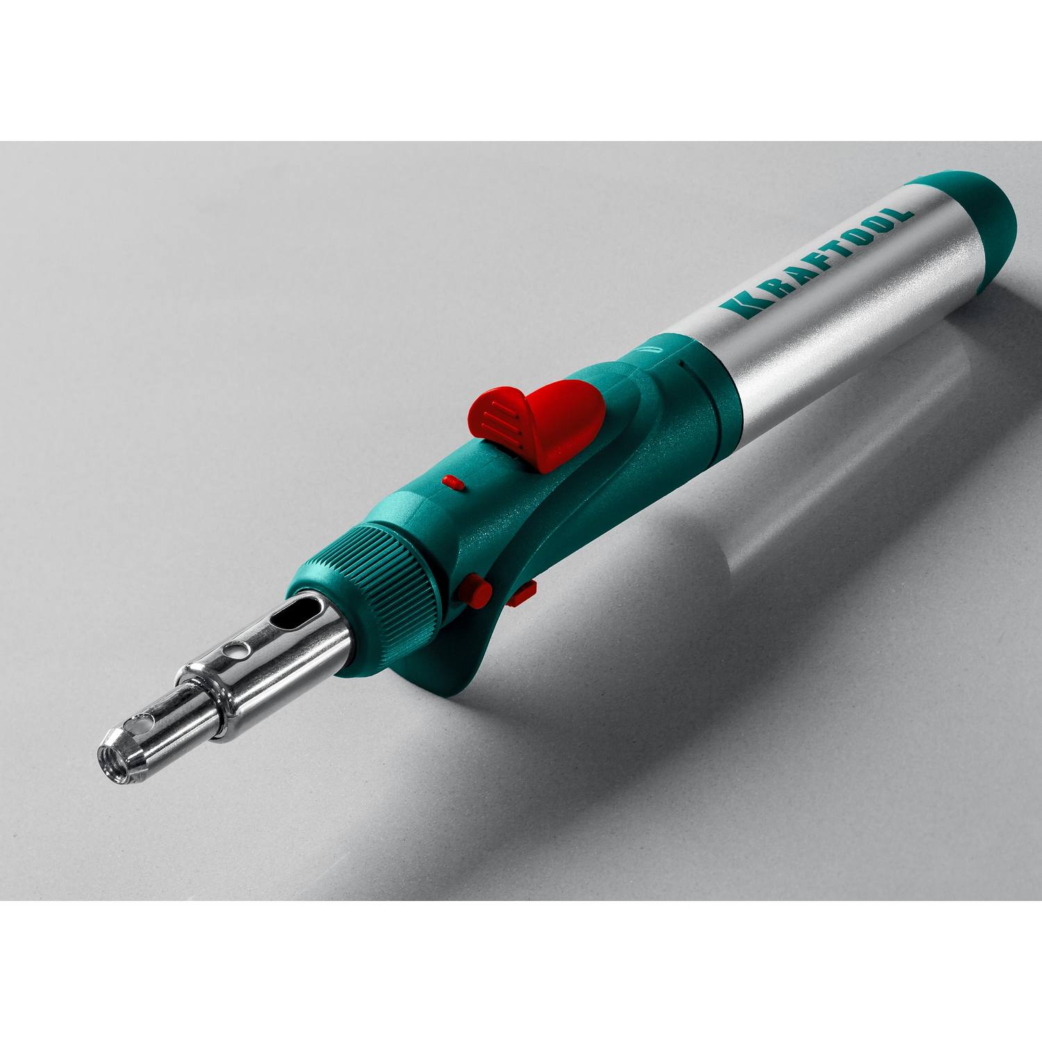 KRAFTOOL  SolderGas, 120 K, 30 - 120 Вт, 1300°С, горелка, фен, пьезоподжиг, набор 10 в 1, газовый паяльник (55503-H10)