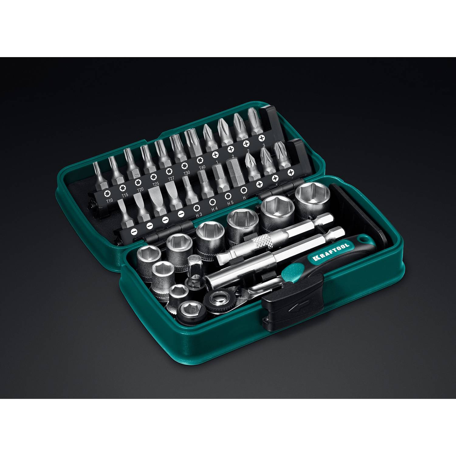 KRAFTOOL  X-Drive 35, универсальный набор инструмента 1/4" 35 предм.  {27974}