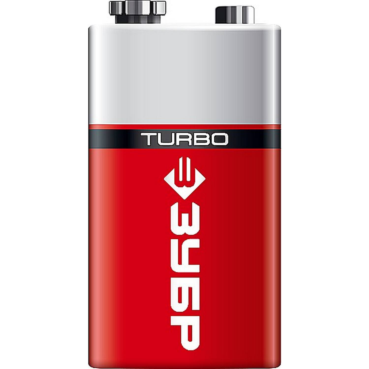 Щелочная батарейка 9 В, тип 6LR61 (крона), 1 шт, ЗУБР Turbo {59219_z01}