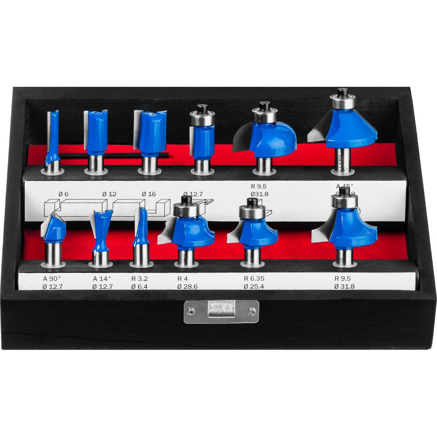 ЗУБР12шт, набор профильных фрез по дереву {28796-H12}