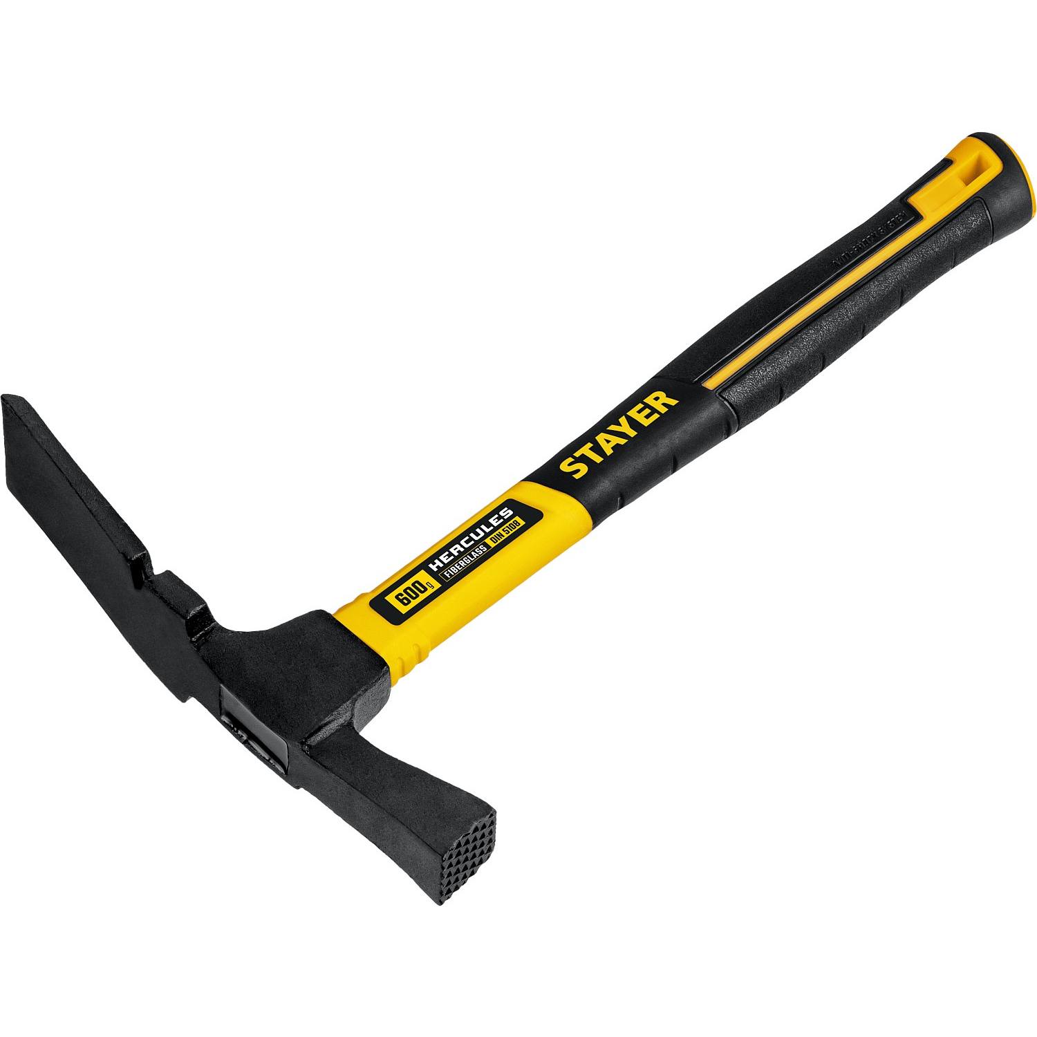 Молоток каменщика с фиберглассовой рукояткой STAYER Hercules 600 г {20161_z01}