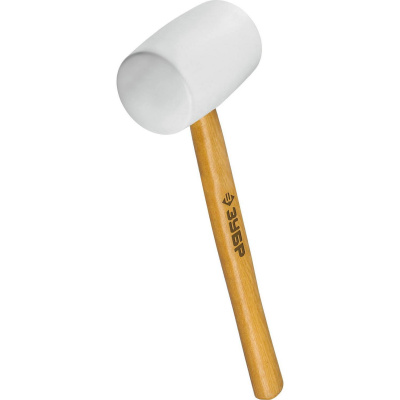 ЗУБР 450г Белая резиновая киянка с деревянной рукояткой {20511-450_z02}