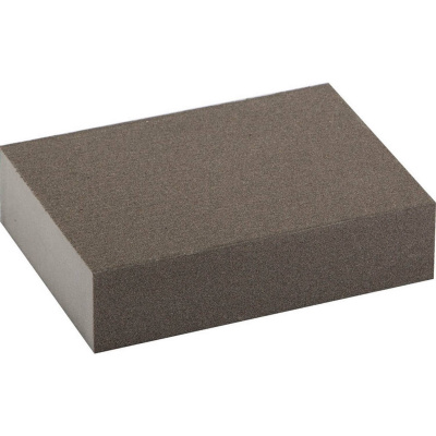 Губка шлифовальная ЗУБР "Мастер" четырехсторонняя, средняя жесткость, Р180, 100х68х26мм {35611-180}