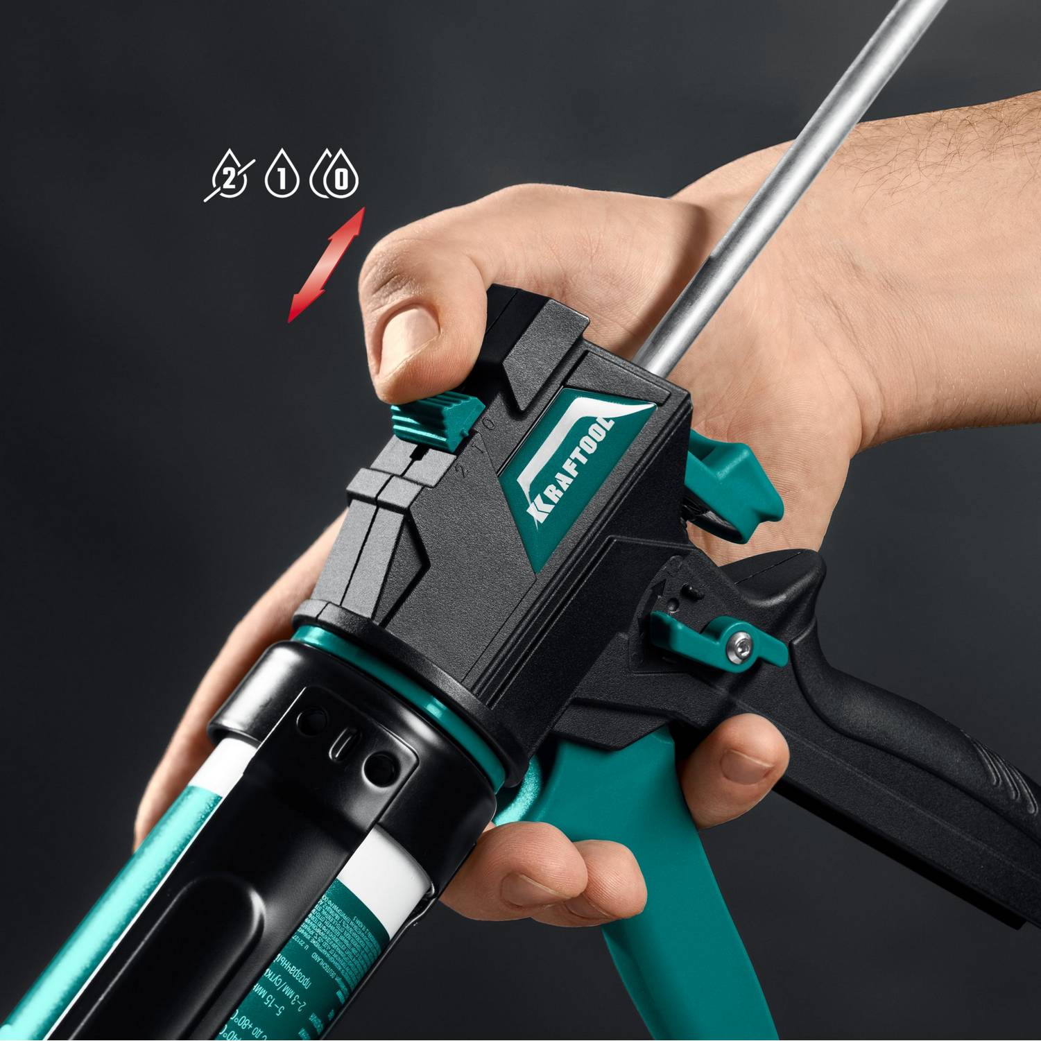 KRAFTOOL  ULTRA 310 мл, регулировка силы давления, вариативная антикапельная система, усиленный cкелетный поворотный пистолет для герметика  (06679)