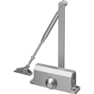 Доводчик дверной STAYER, для дверей массой до 40 кг, цвет серебро {37915-50}