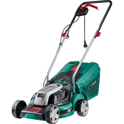 ЗУБР 1300 Вт газонокосилка сетевая, ш/с 33 см {ГС-33-1310}