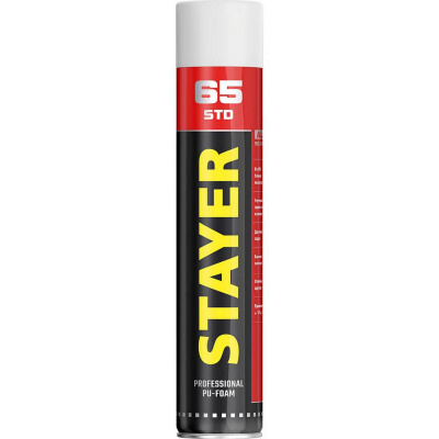 STD 65 пена монтажная с увеличенным выходом, адаптерная, всесезонная, 800мл, STAYER {41134}